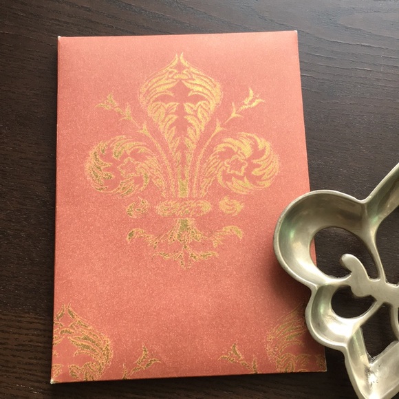 VTG French lily small tray message card envelops set lot - Picture 3 of 12